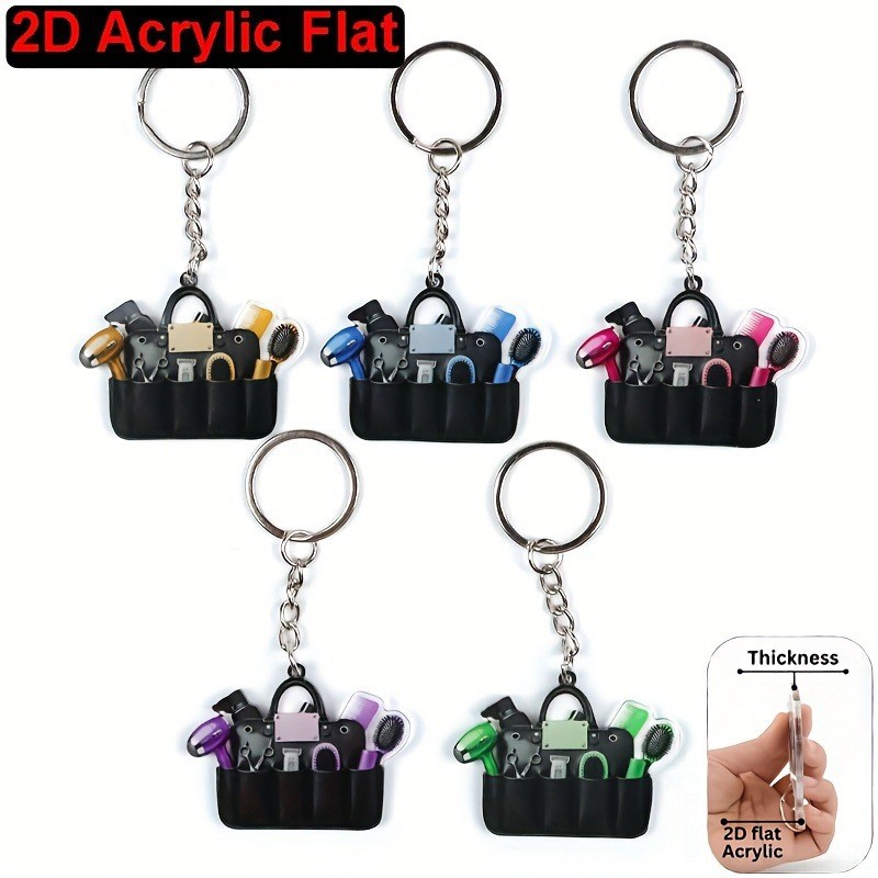 Hair Care Gift - kuaför anahtarlığı 2D düz sırt çantası
