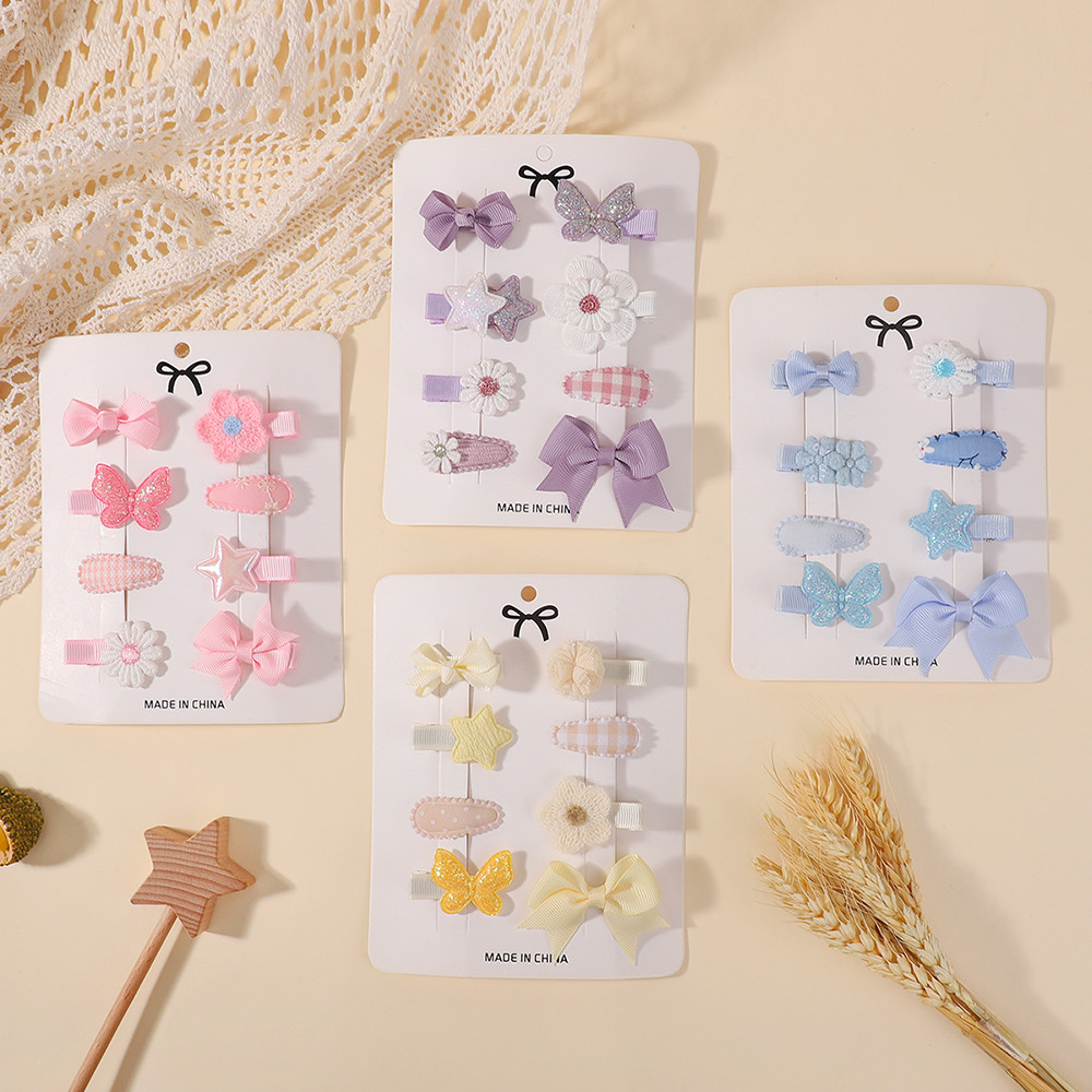 Hair Care Gift Set - 8 adet/takım kızlar tokası tokalar tatlı