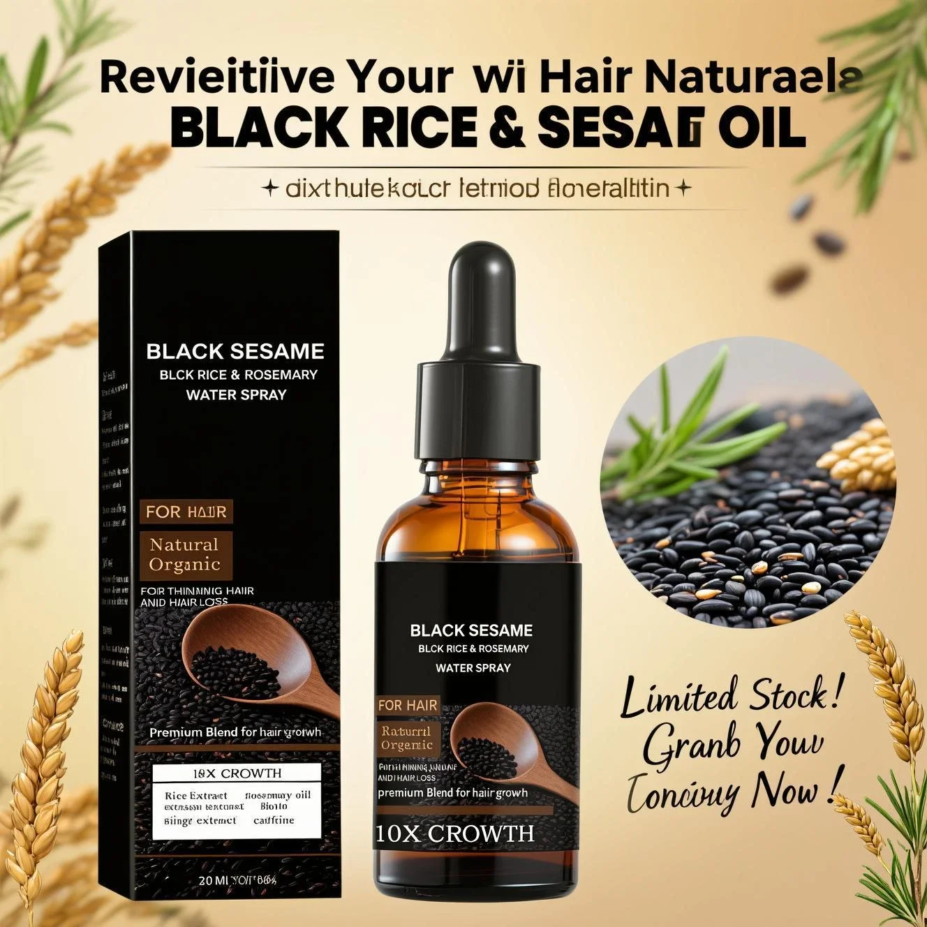 Caffeine Hair Serum - Kafeinli Zencefil Özlü Siyah Susam Saç