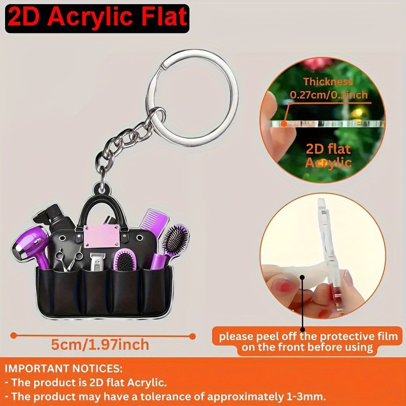 kuaför anahtarlığı 2D düz sırt - Hair Care Gift incelemesi ve fiyatı