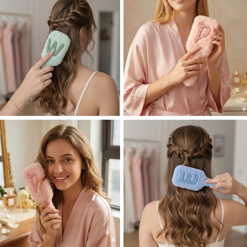 Özel Peluş Saç Fırçası Örme Ba - Hair Care Gift incelemesi ve fiyatı